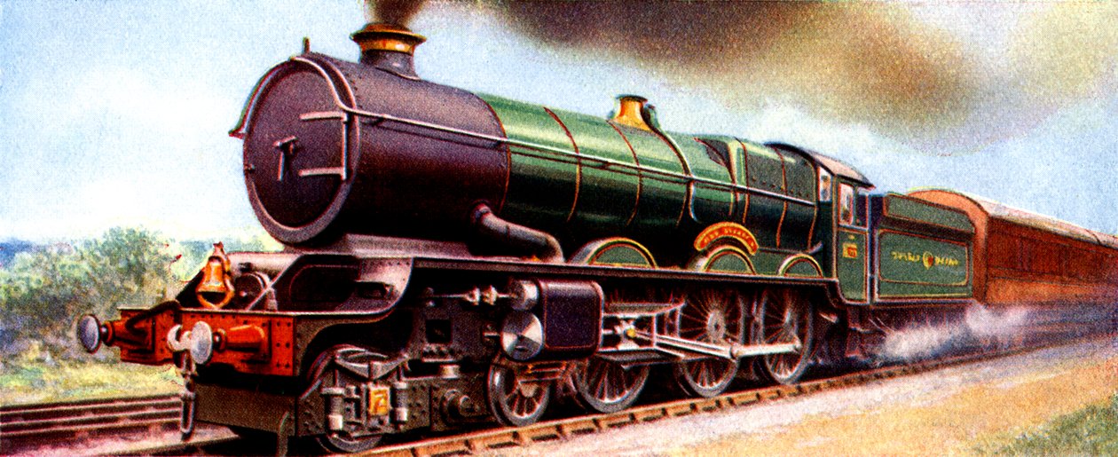 Vlak Great Western Railway - Král Jiří V. od Unbekannter Künstler