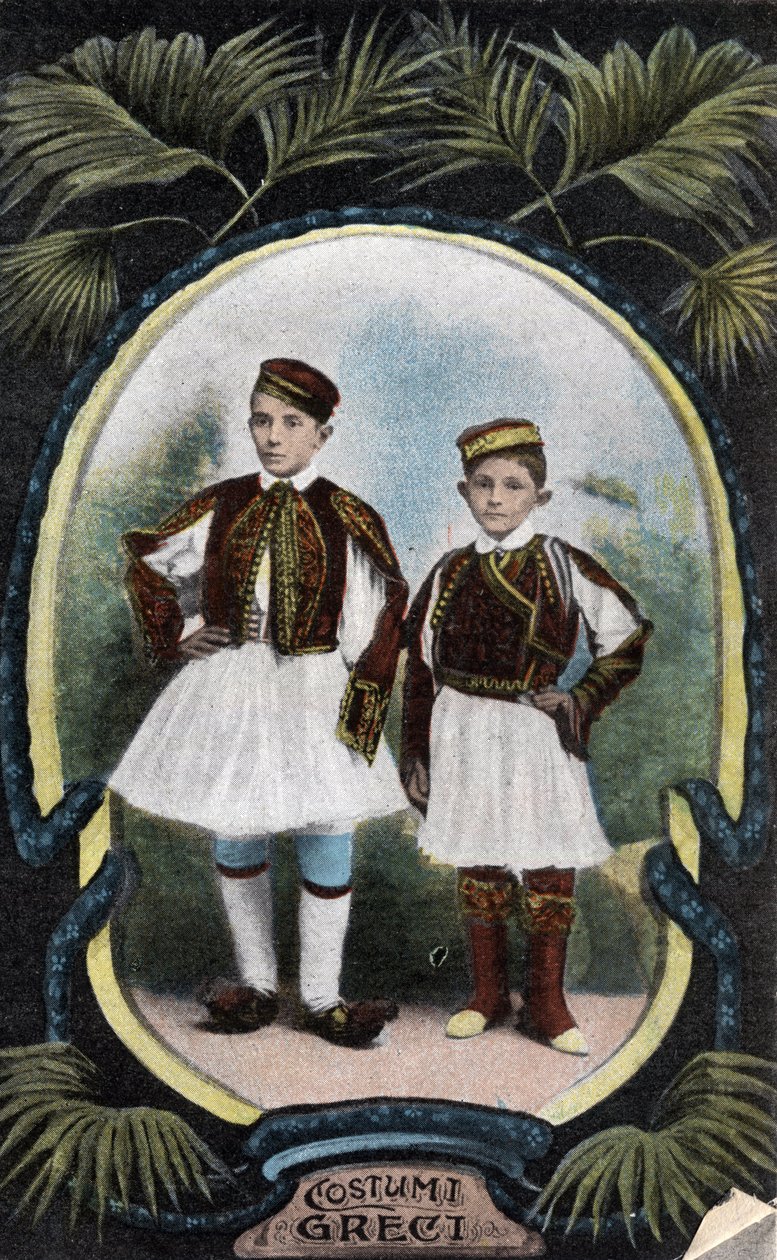 Řecko: Řecké kostýmy pro děti - Pohlednice 1914-1918 od Unbekannt