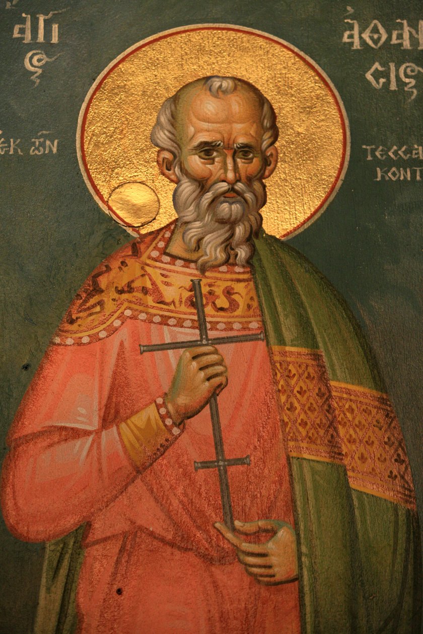 Řecká ortodoxní ikona: Svatý Athanasos Thessaloniki Řecko od Unbekannt