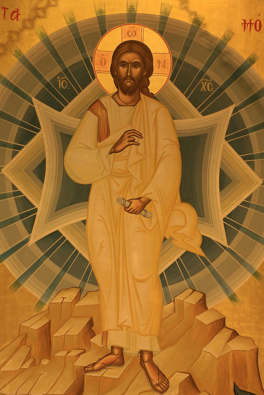 Řecká ortodoxní ikona zobrazující Ježíšovo proměnění v Soluni Řecko od Unbekannt