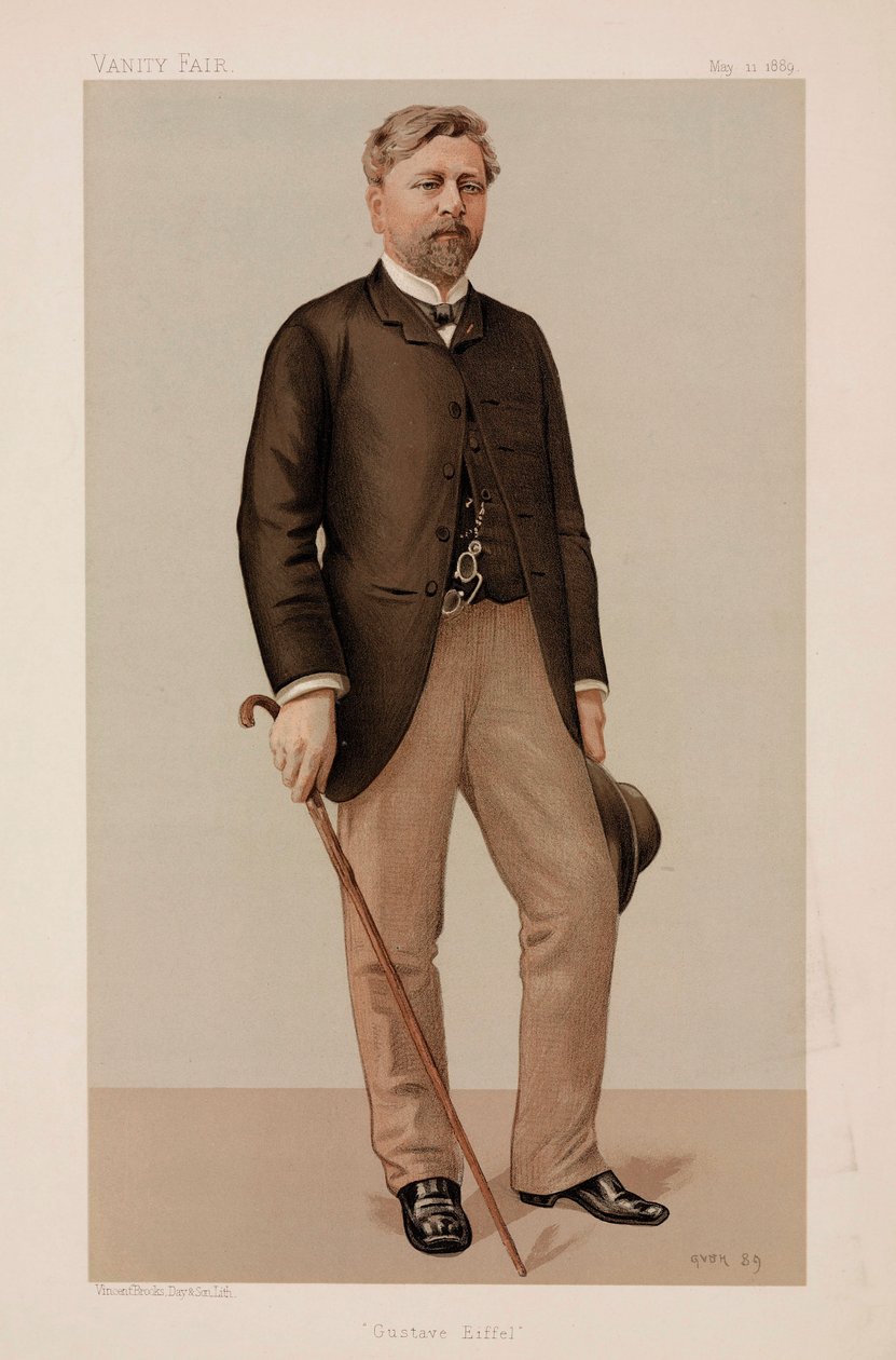 Gustave Eiffel , francouzský stavební inženýr od Unbekannt