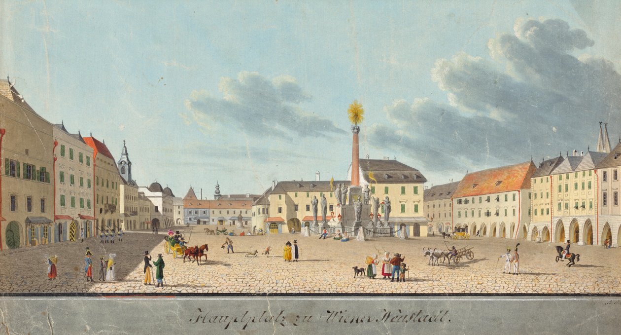 Hlavní náměstí Wiener Neustadt od Unbekannter Künstler
