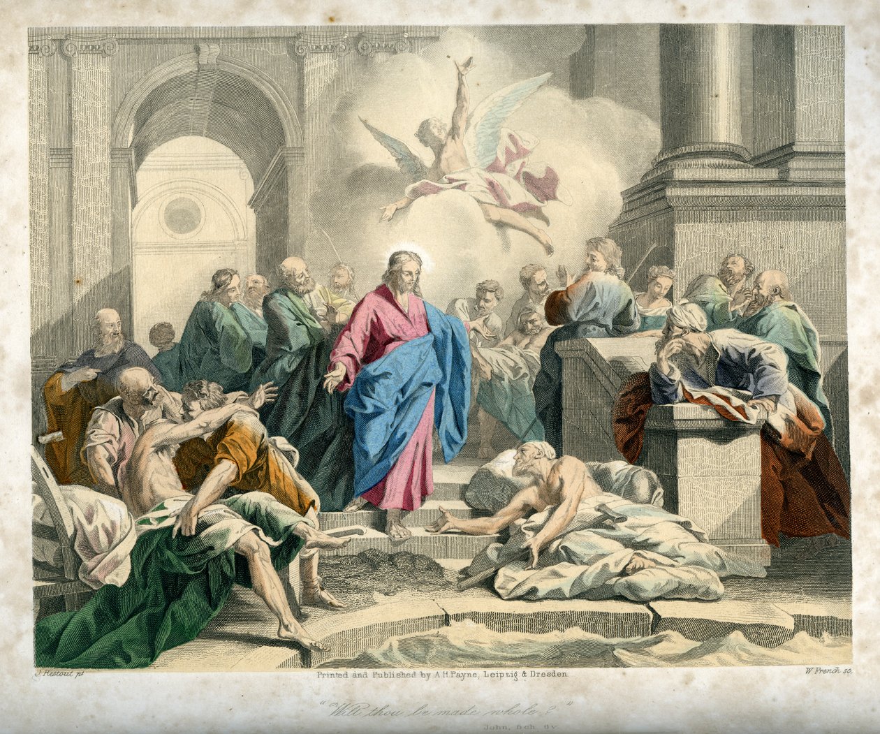Uzdravení v Bethesdě - Bible, Nový zákon od Unbekannter Künstler
