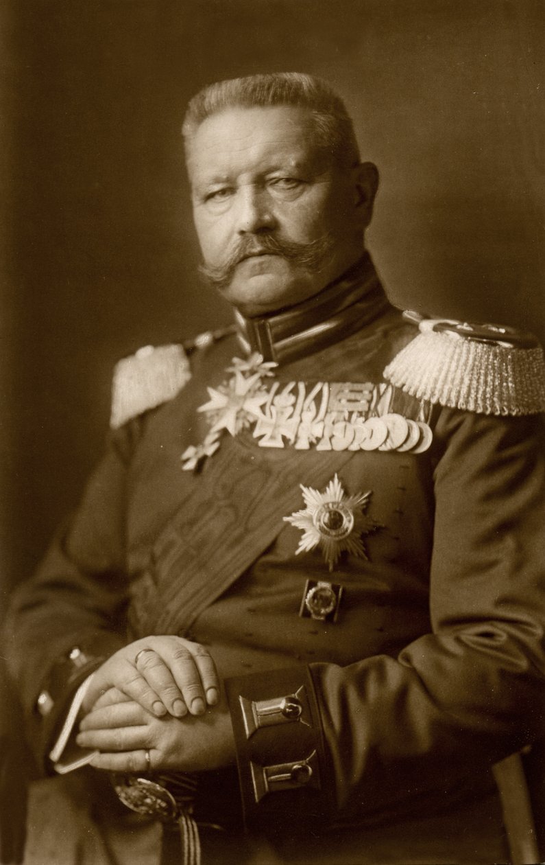 Dějiny. Německo. Generál Paul von Hindenburg. Foto, Německo, c.1914-16. (pohlednice) od Unbekannter Künstler