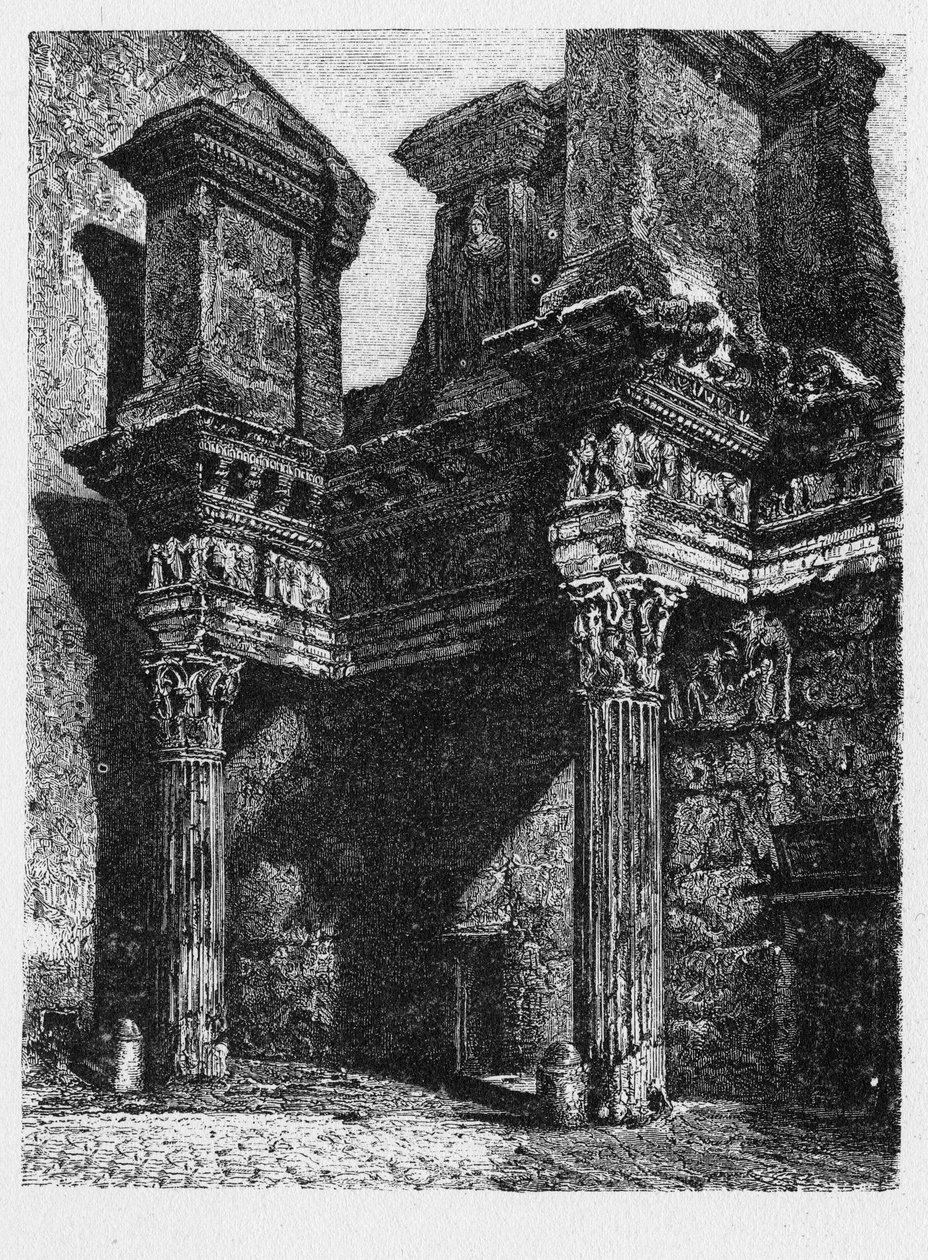 Historie starověkého Říma. Forum of Nerva je starověká stavba v Římě v Itálii, chronologicky další z posledních zbudovaných císařských fór. od Unbekannt