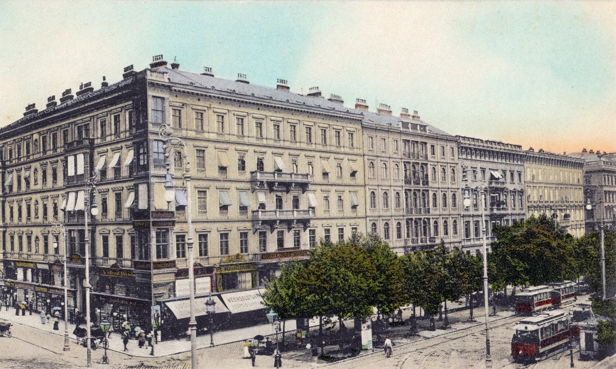 Hotel Bristol Kärntnerring ve Vídni, konec 19./začátek 20. století (pohlednice) od Unbekannter Künstler