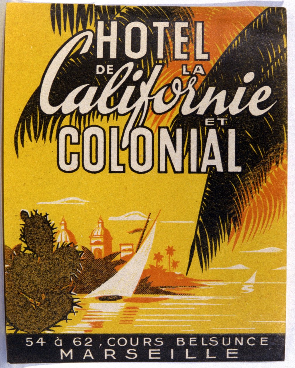 Hotel de California, Marseille, asi 1930 (ilustrace) od Unbekannter Künstler
