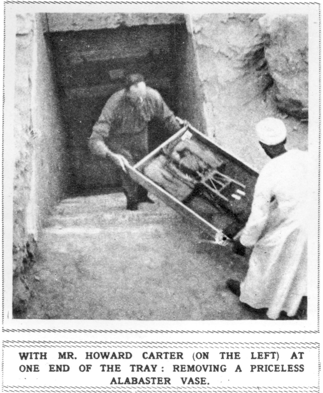Howard Carter (1874-1939) Odstraňování pokladů z Tutanchamonovy hrobky od Unbekannt