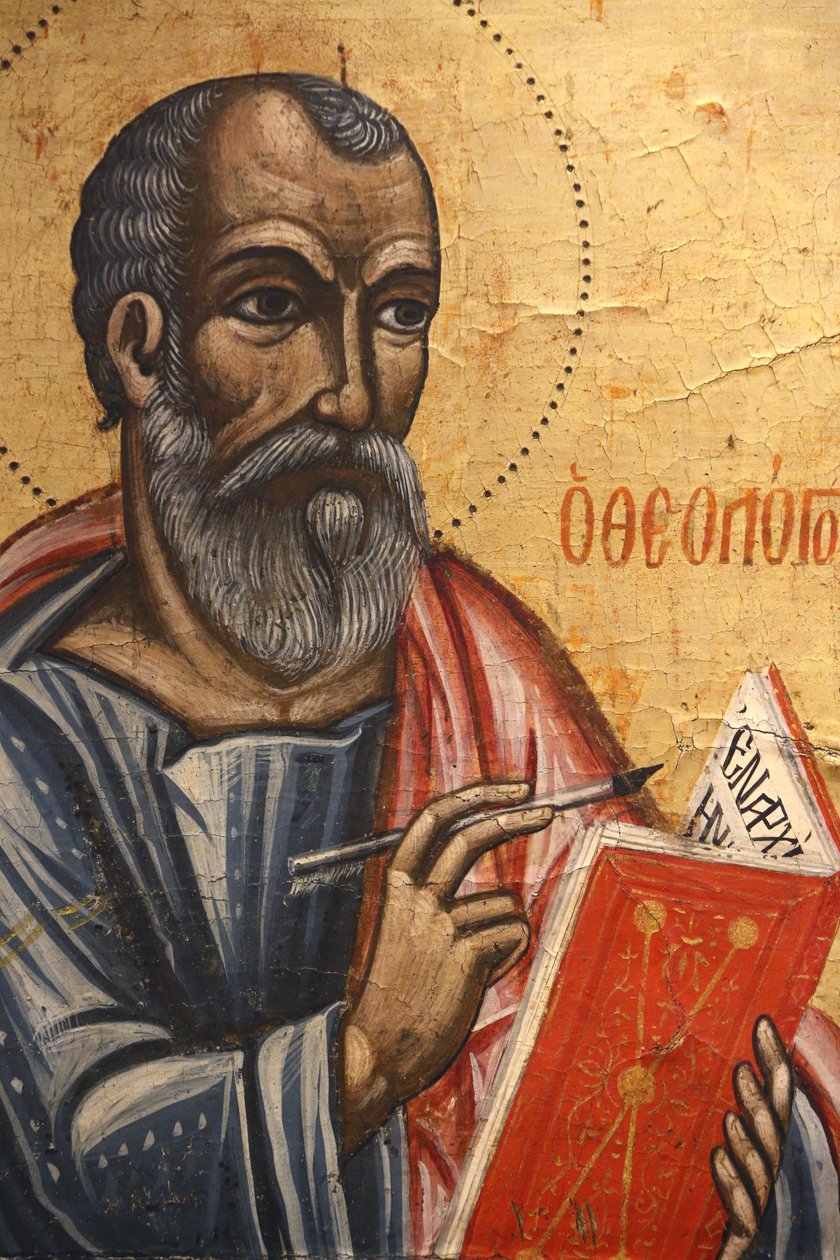 Ikona v byzantském muzeu Pedoulas: teolog svatého Jana (17. století), 20150510, Pedoulas, Kypr od Unbekannt