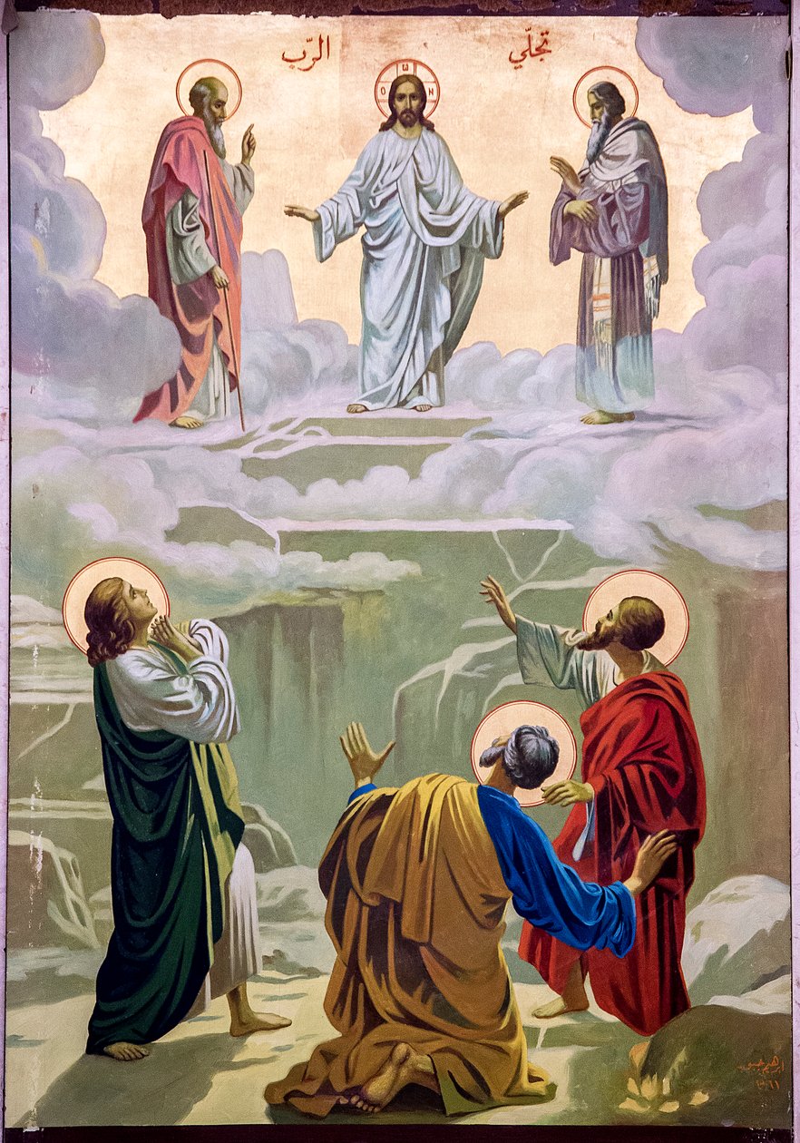 Ikona v nazaretské melkitské (řeckokatolické) církvi, Galilea, Izrael, Proměnění, 2018 (foto) od Unbekannt