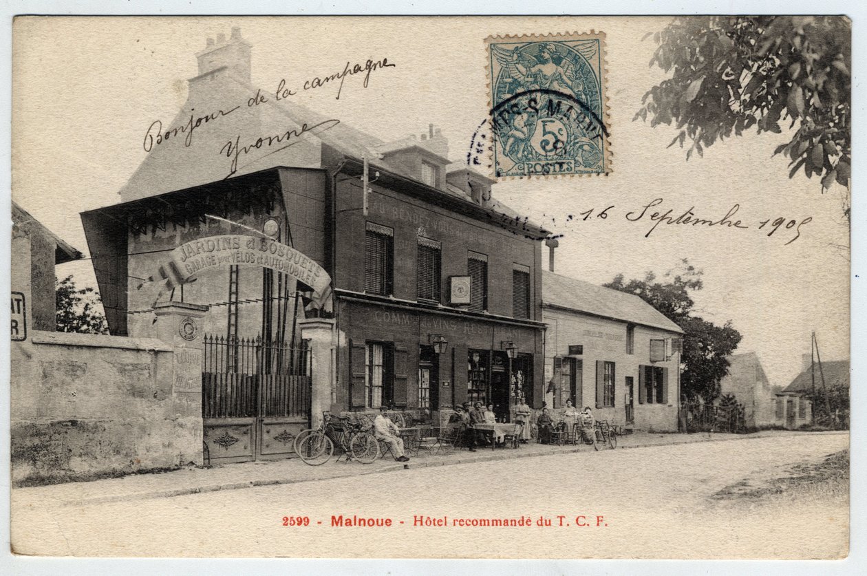Ile de France, Seine et Marne (77), Emerainville: hotel doporučuje TCF v Malnoue – pohlednice konec 19.–začátek 20. století od Unbekannt