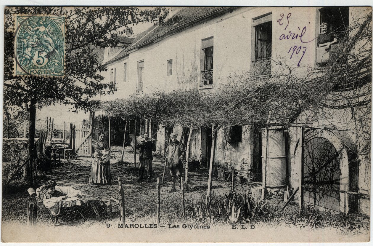 Ile de France, Val de Marne (94), Marolles en Brie (Marolles-en-Brie): Les Glycines - Pohlednice z roku 1907 od Unknown
