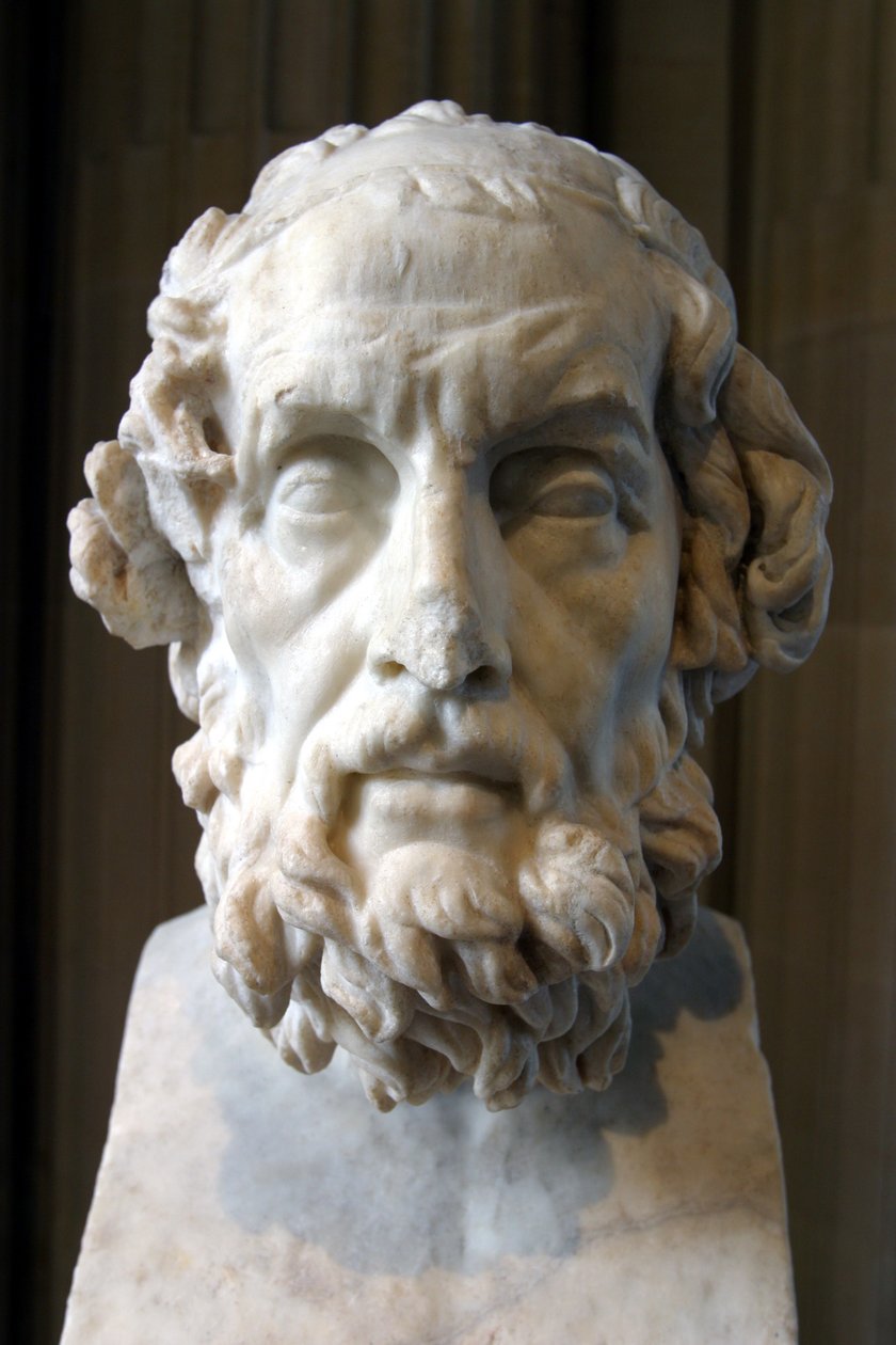 Imaginární portrét Homéra, římské dílo z 2. století našeho letopočtu. Musee du Louvre, Paříž. od Unknown
