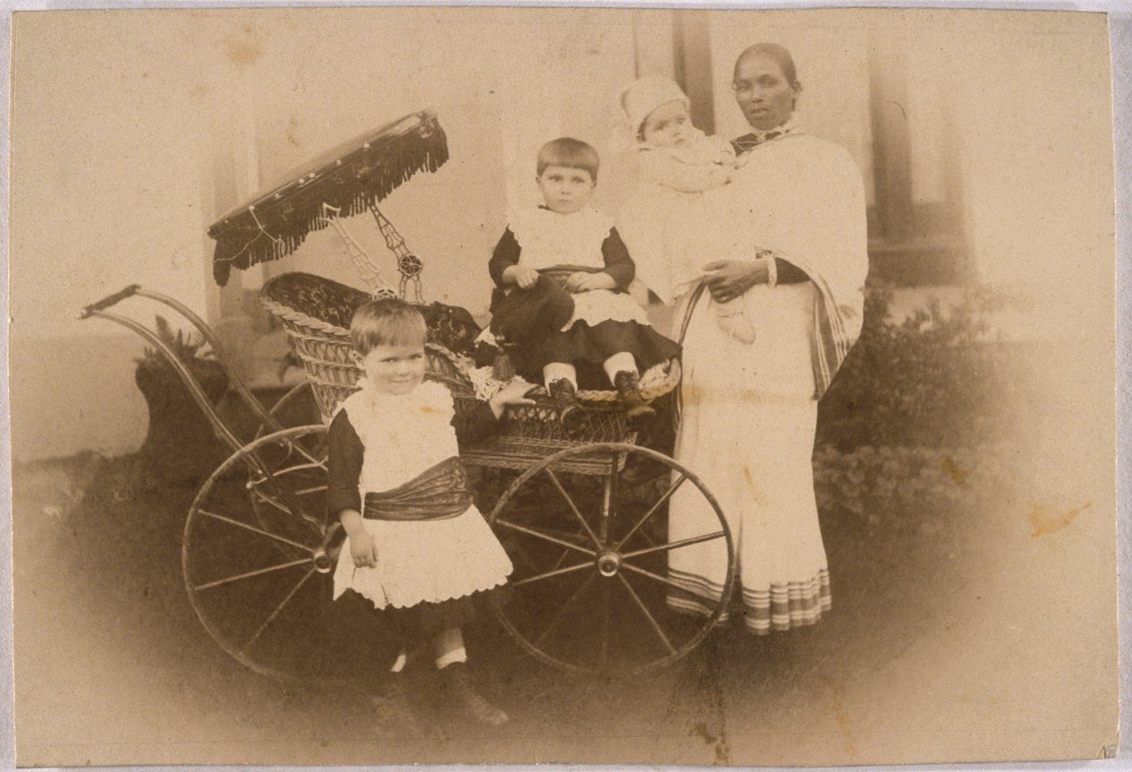Indická ayah se svými evropskými svěřenci, c 1870 od Unbekannt