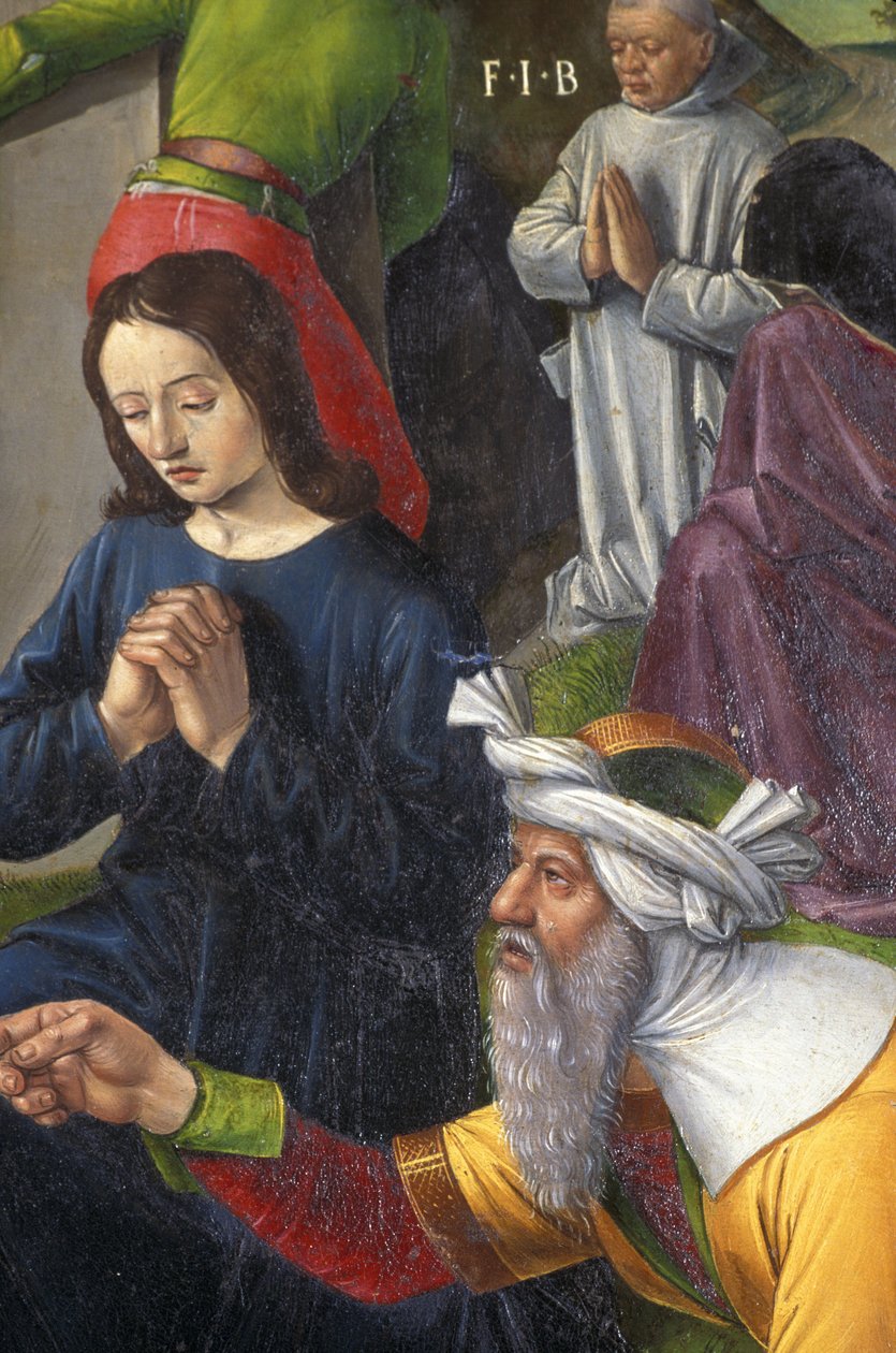 Indre et Loire N* 176 - Chateau de Loches - Detail oltářního obrazu ukřižování - Škola Jeana Fouqueta - 1485 - od Unbekannt