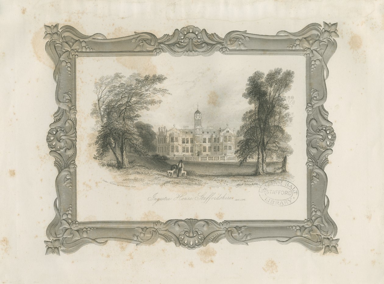 Ingestre Hall: ocelorytina, 1. dubna 1841 od Unbekannt