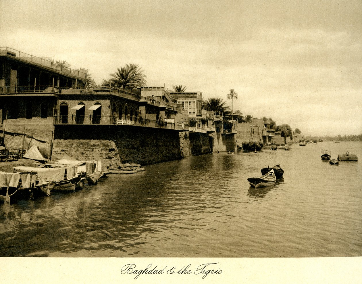 Irák - Bagdád a Tigris od Unbekannter Künstler