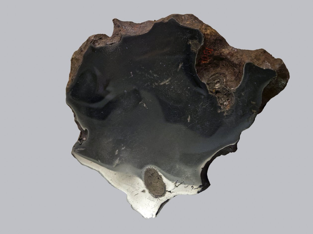Železný meteorit (IAB). Najděte Canyon Diablo (USA) v roce 1891. Národní muzeum přírodní historie, Paříž. od Unbekannt