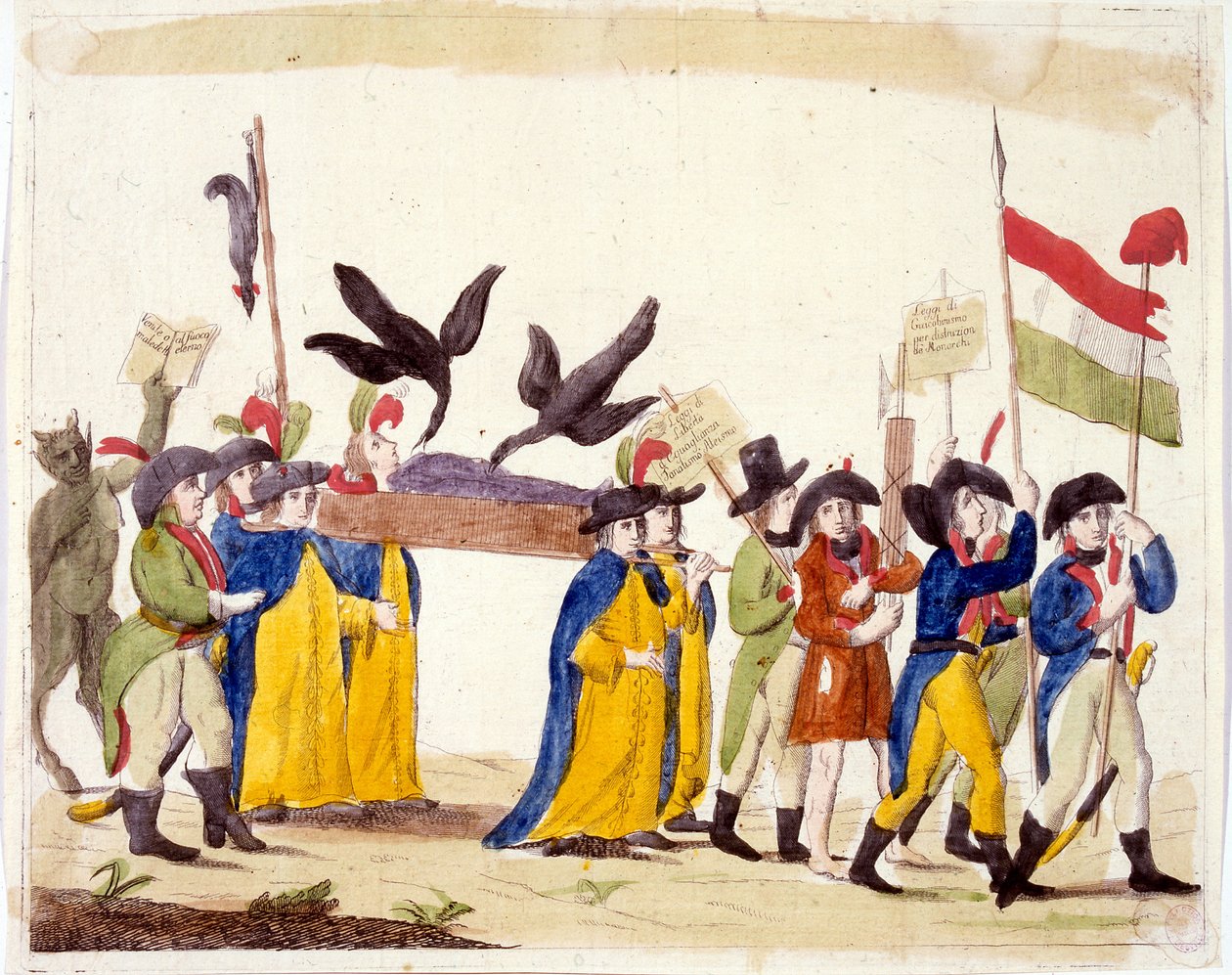 Italská ilustrace zobrazující Francouzskou revoluci 1795 od Unbekannter Künstler
