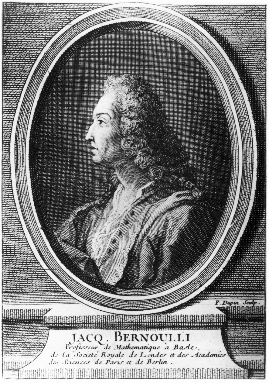 Jacques Bernoulli, švýcarský matematik, c 1700 od Unbekannt