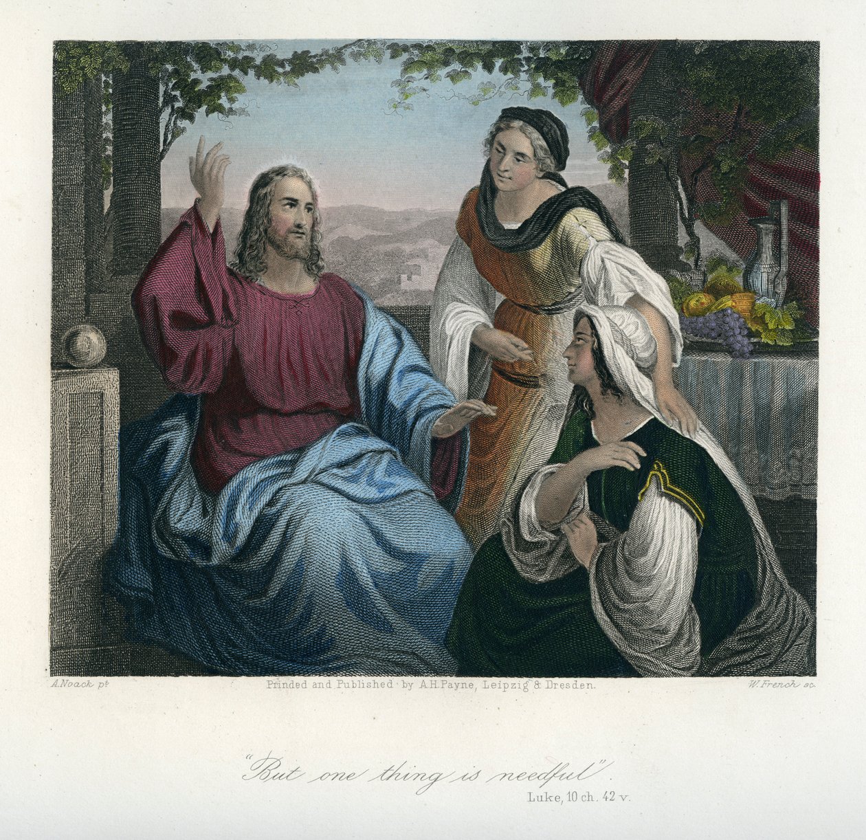 Ježíš v domě Marie a Marty - Bible, Nový zákon od Unbekannter Künstler