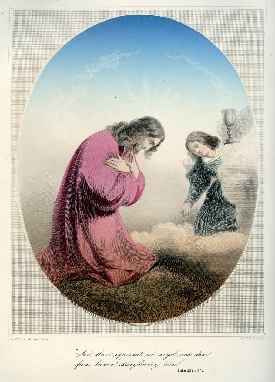 Ježíš se modlí v zahradě - Bible, Nový zákon od Unbekannter Künstler