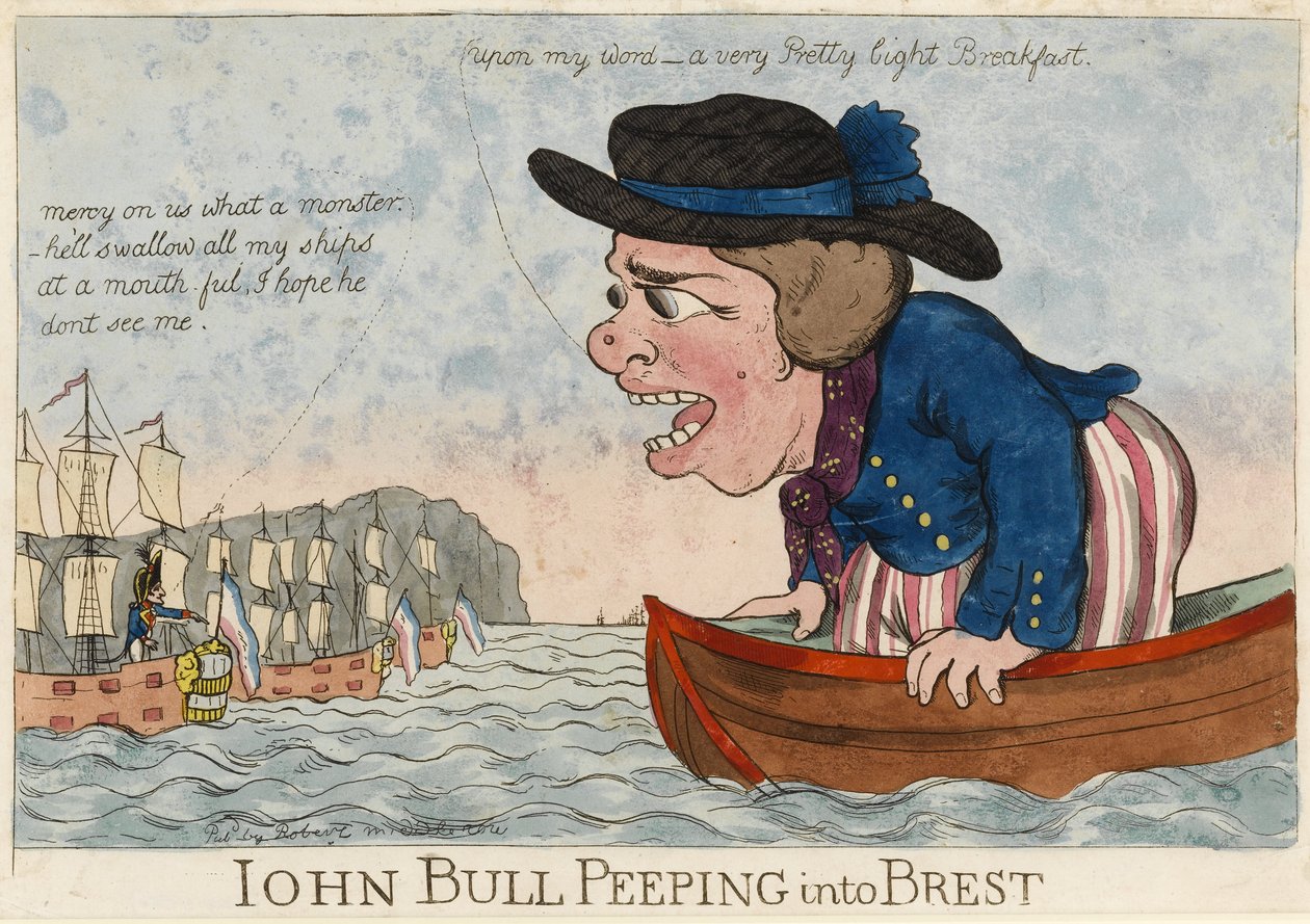 John Bull se podíval na Brest (Francie) od Unbekannter Künstler