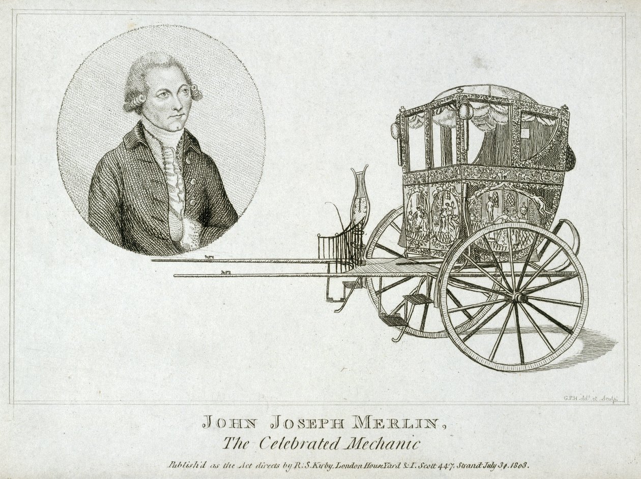 John Joseph Merlin, belgický vynálezce a mechanik, c 1770 od Unbekannt