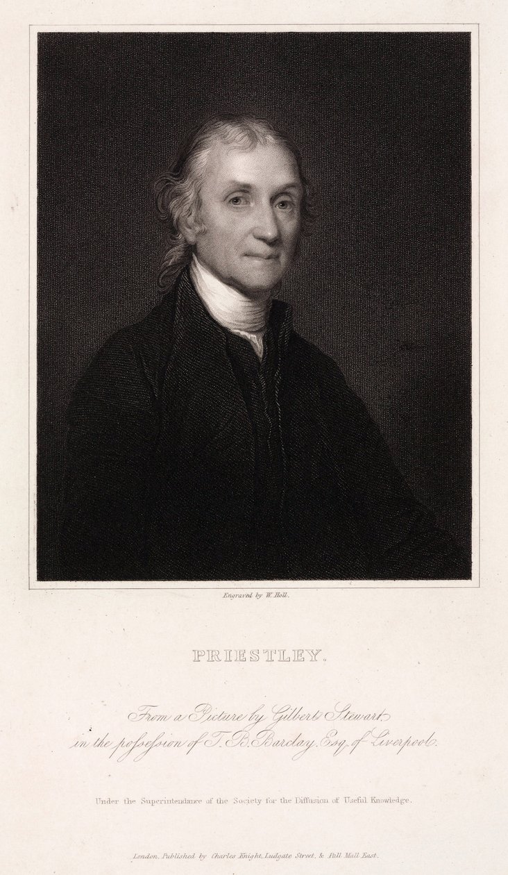 Joseph Priestley , anglicko-americký teolog a chemik, c 1800 od Unbekannt