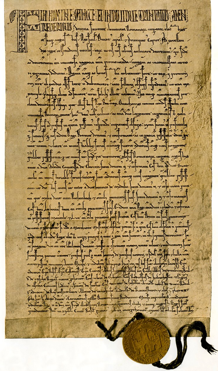 Listina císaře Fridricha II. z 26. září 1212 od Unbekannter Künstler