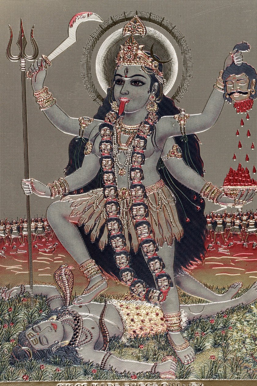 Kali: Hinduistická bohyně času, stvoření, ničení, násilí a moci. od Unbekannter Künstler