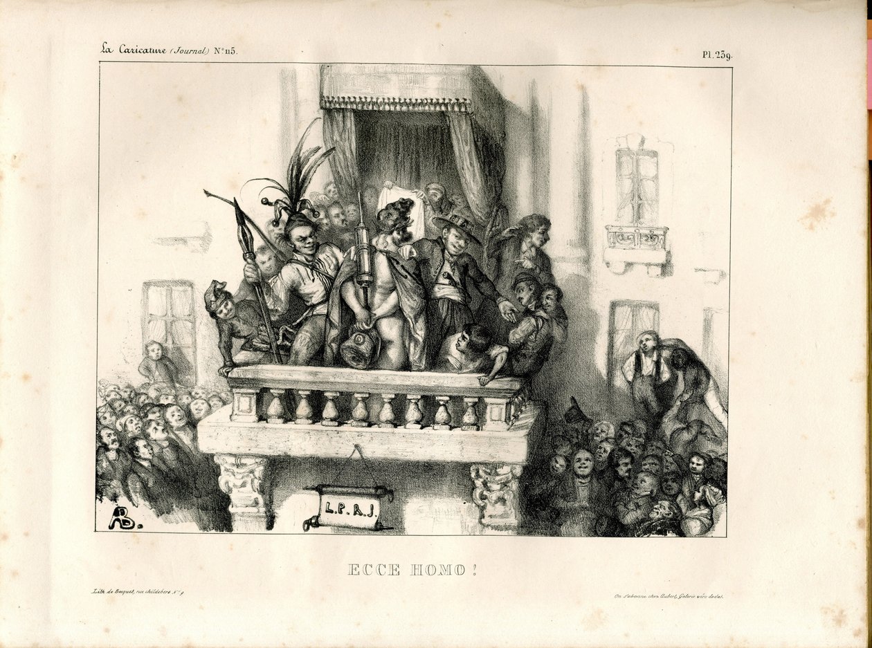 La Caricature (1830), politický, satirický, černobíle od Unbekannter Künstler