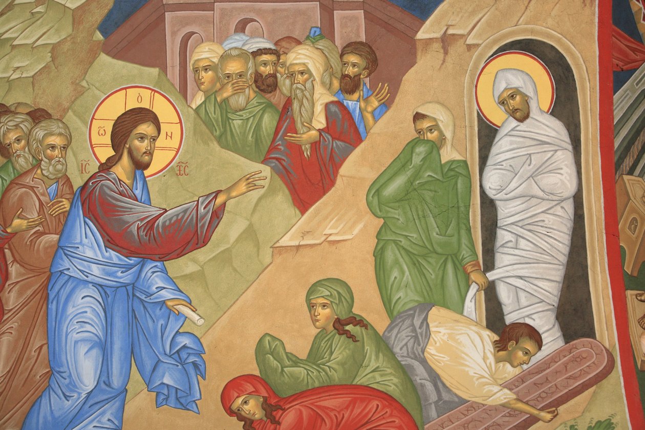 Lazarovo vzkříšení. Ortodoxní kostel Saint-Antoine-le-Grand Saint-Laurent-en-Royans Francie od Unbekannt