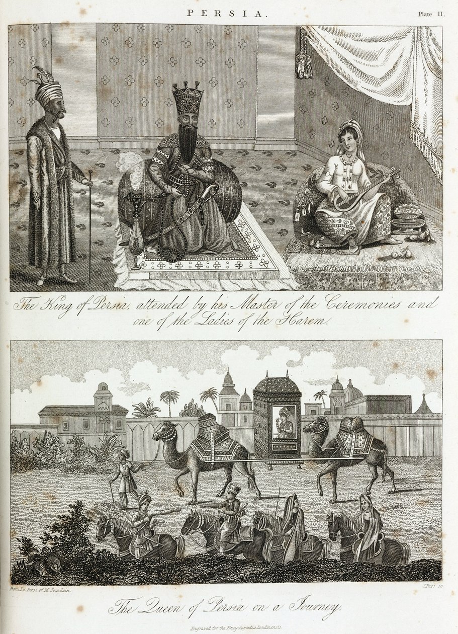 Král a královna Persie, cca 1810-1829 od Unbekannt