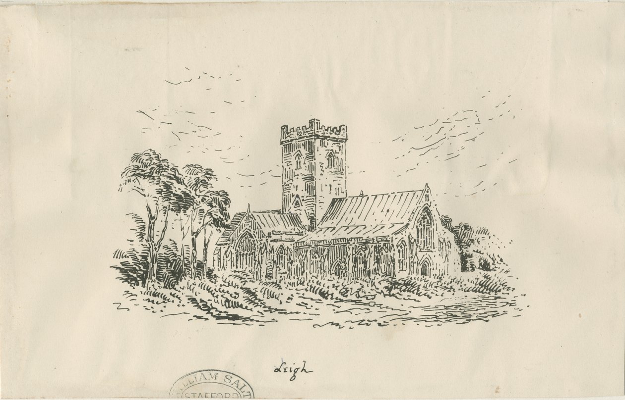 Leigh Church: litografie a [? 19. století] od Unbekannt