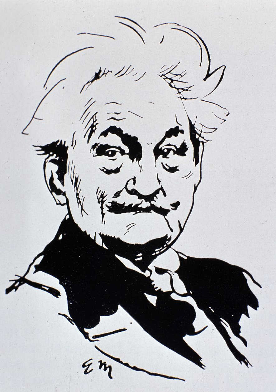 Leoš Janáček (ink on paper) od Unbekannt
