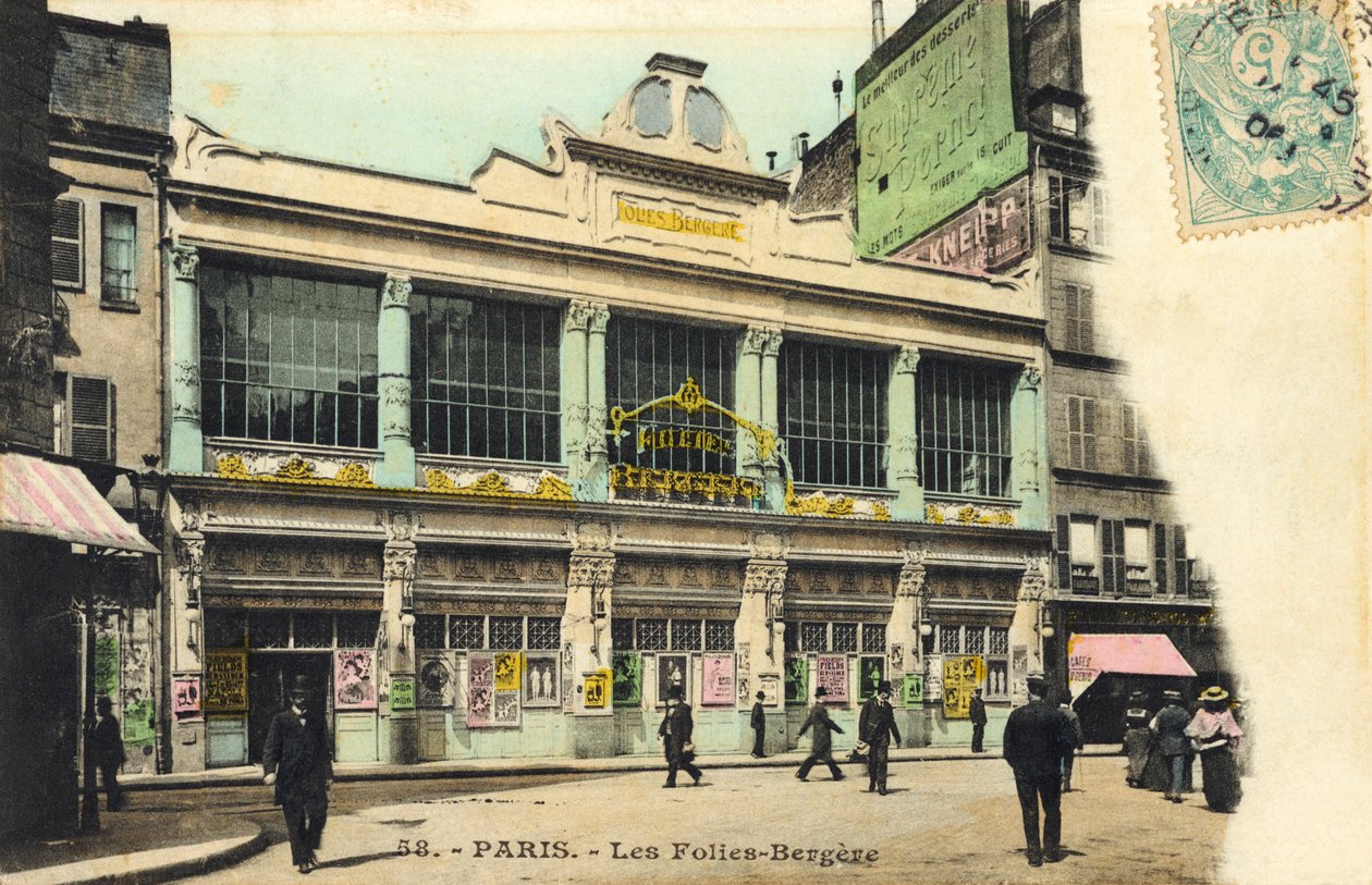 Les Folies-Bergere exteriér, Paříž Slavný pařížský noční klub od Unbekannter Künstler