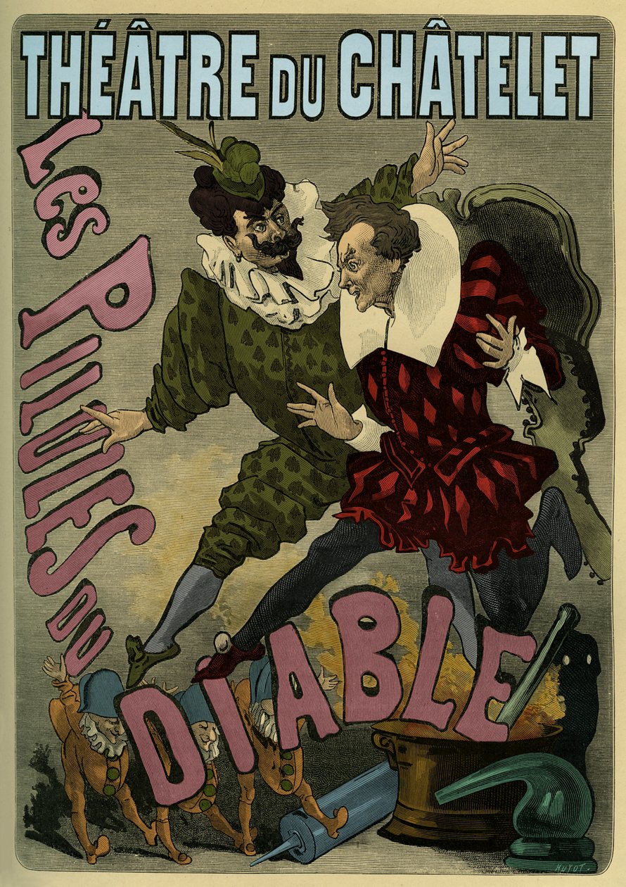 Les Pilules du Diable - plakát s reklamou na kouzla od Unbekannter Künstler