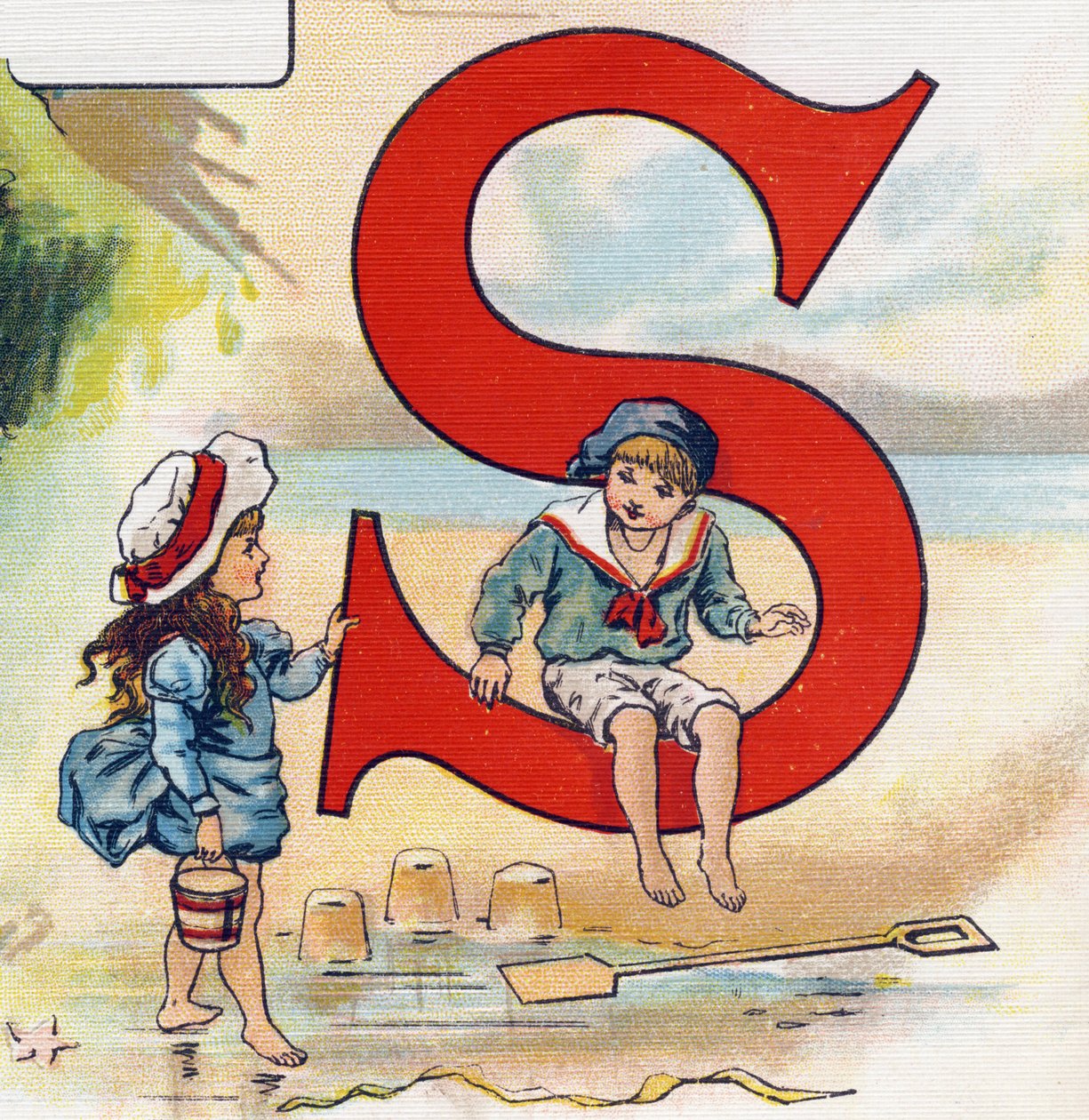 Písmeno S: písek. Rytina v "ABC L