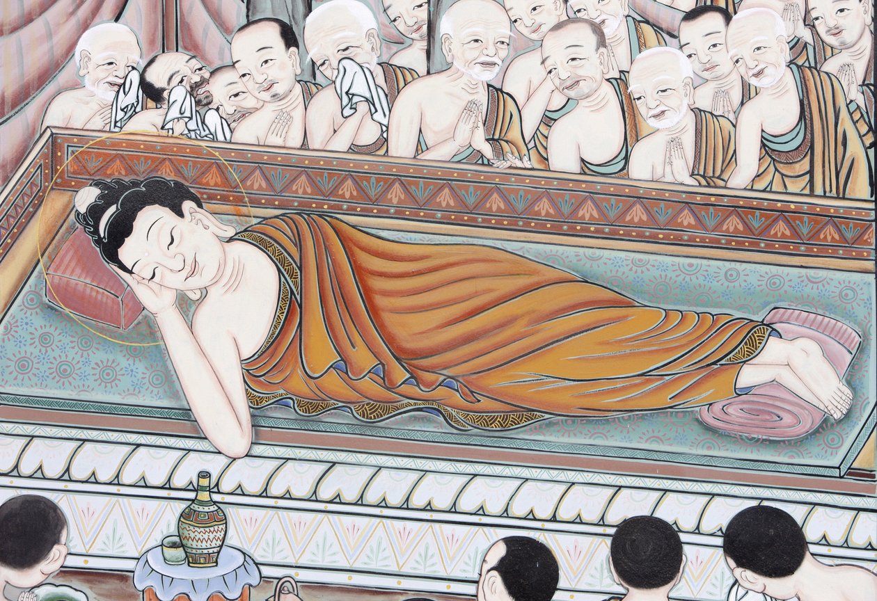 Život Buddhy Po 45 letech výuky dharmy přešel Buddha do Parinirvany, Soulu, Coree du Sud od Unbekannt