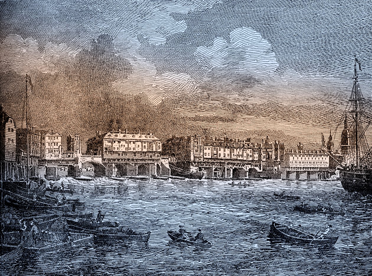 London Bridge, Londýn od Unbekannter Künstler