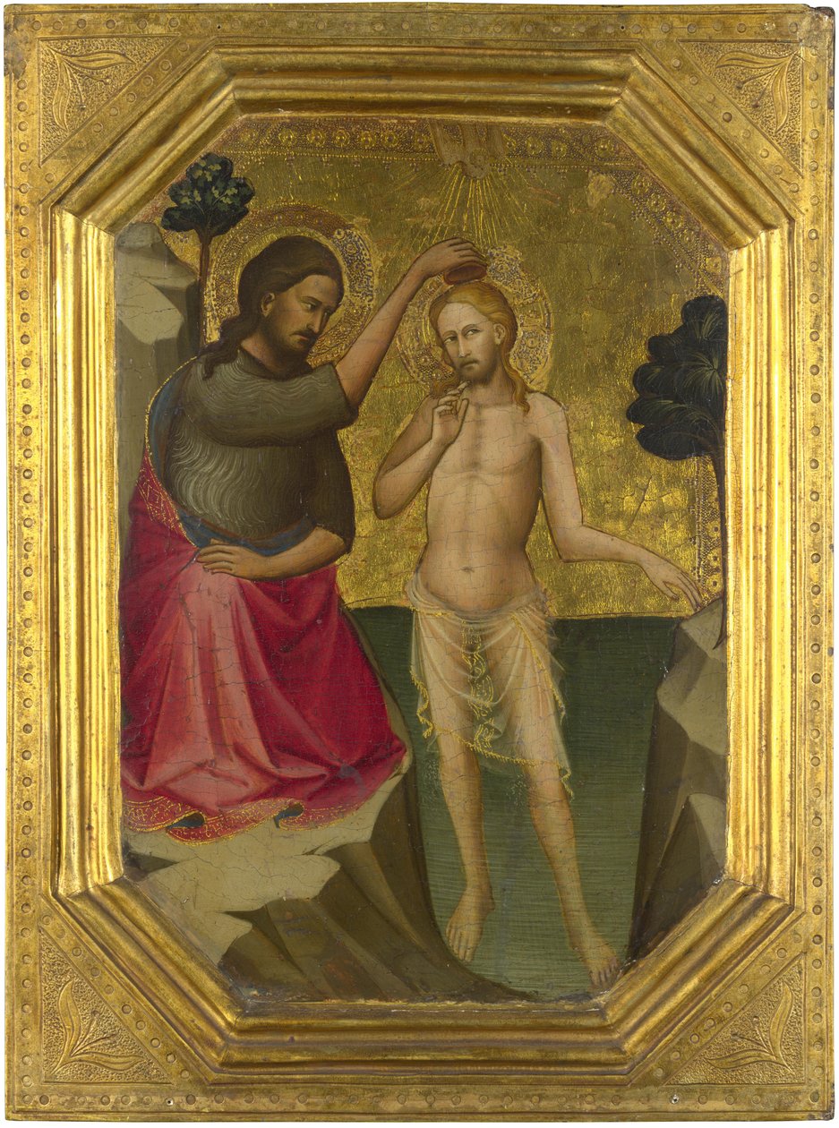 Lorenzo Monaco. Křest Krista, 1387-8, Londýn NG od Unbekannter Künstler