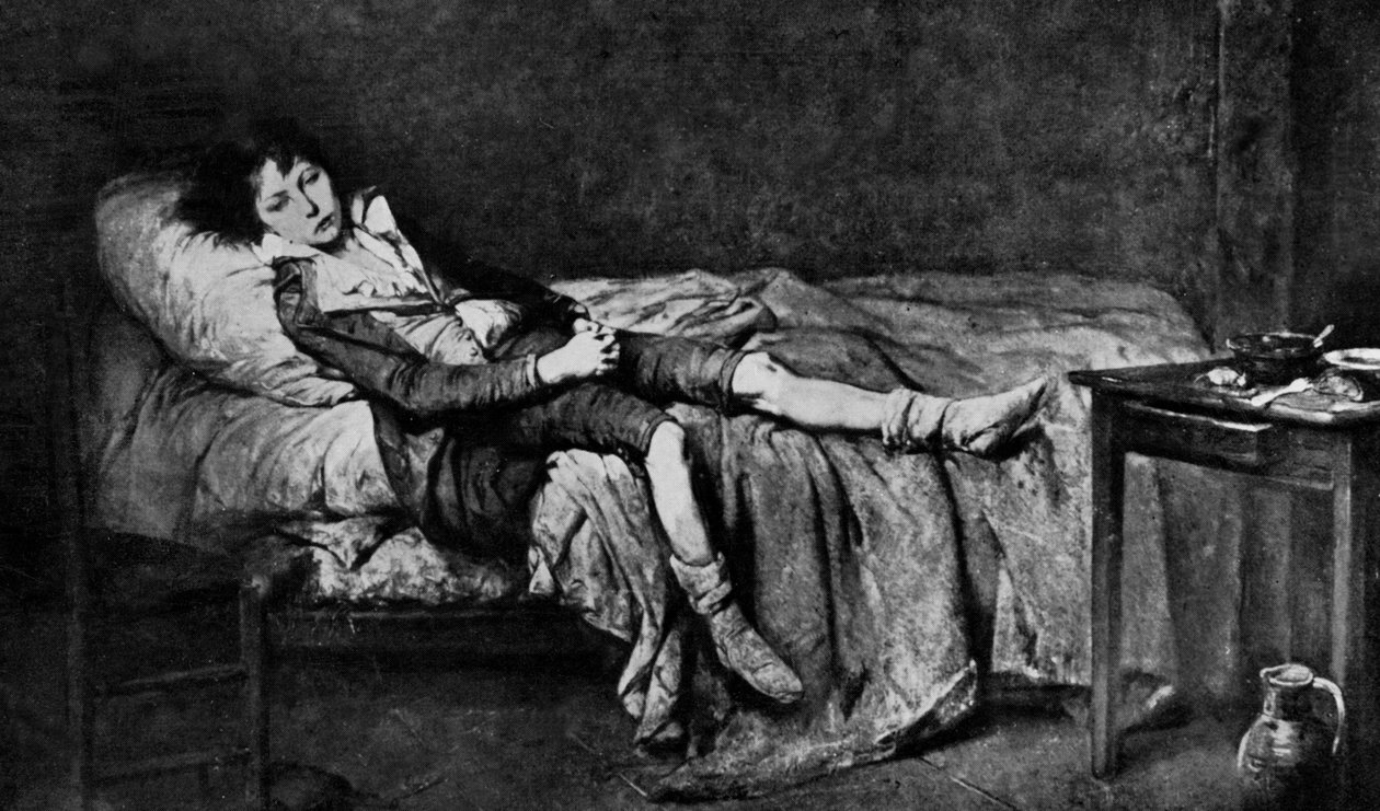 Ludvík XVII (1785-1795) se zdržoval v cele chrámového vězení, kde byl zavřený od 13. srpna. od Unbekannter Künstler