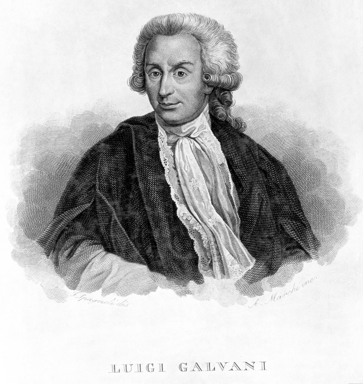 Luigi Galvani, italský fyziolog, c 1770 od Unbekannt