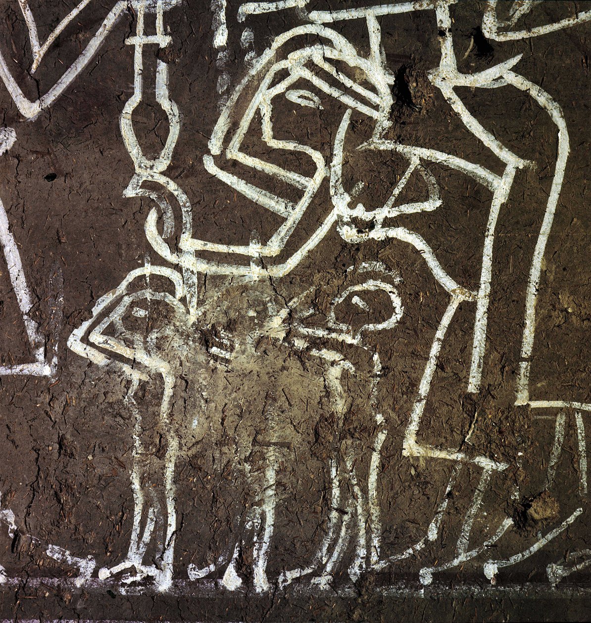 Luxor Théby: Deir el Medineh, nekropol řemeslníků, detail hrobky 19. dynastie. od Leopold Blonder