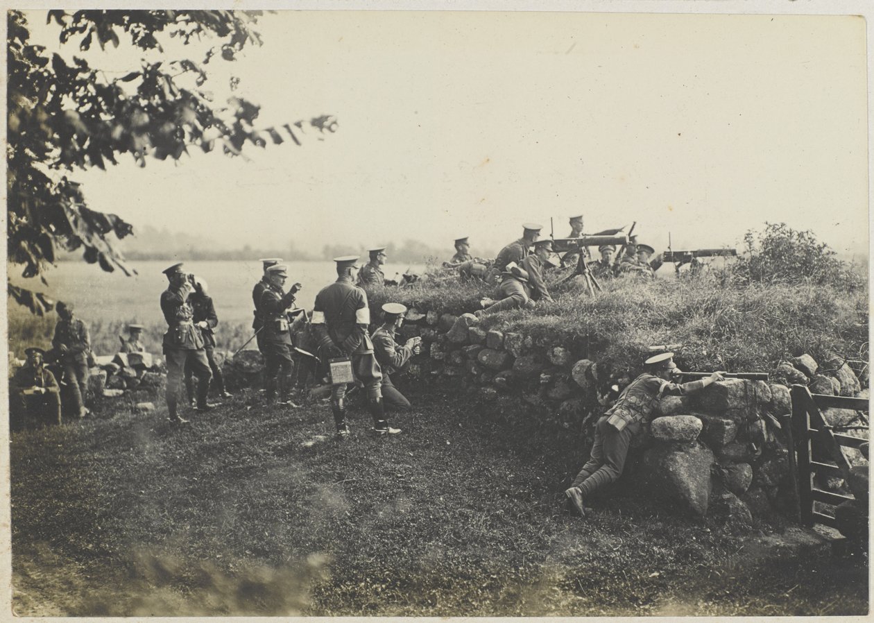 Kulometníci manévrů, kolem roku 1911 (čb foto) od Unbekannt