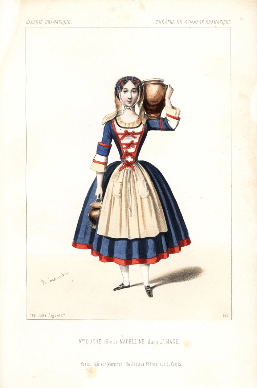 Madame Charlotte Doche, Eugenie Fleury nebo Marie Charlotte Eugenie Plunkett v roli Madeleine ve hře Eugena Scribeho L
