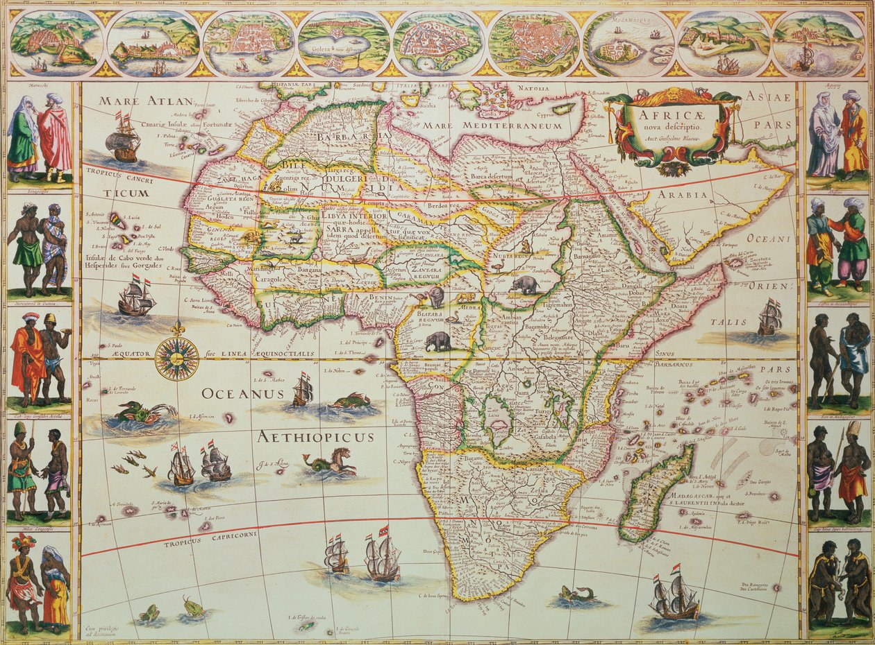 Mapa Afriky od Unbekannter Künstler