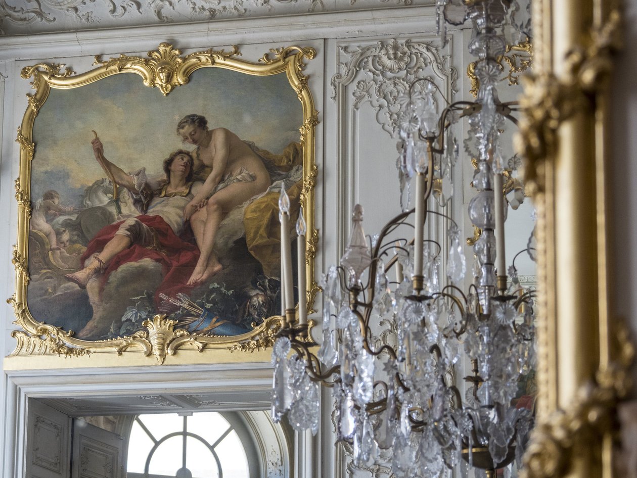 Mars a Venuše. Obraz Carle Van Loo (1705-1765). Princova ložnice, Hotel de Soubise, Paříž od Unbekannt