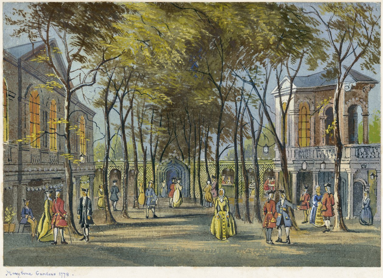 Marylebone Gardens, Lontoo 1778 od Unbekannter Künstler